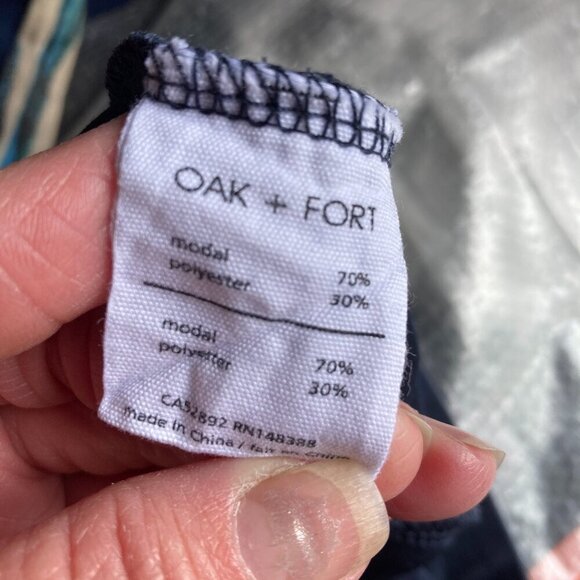 Oak + Fort Flowy Dark Dusty Blue Culottes - Small - Picture 5 of 6